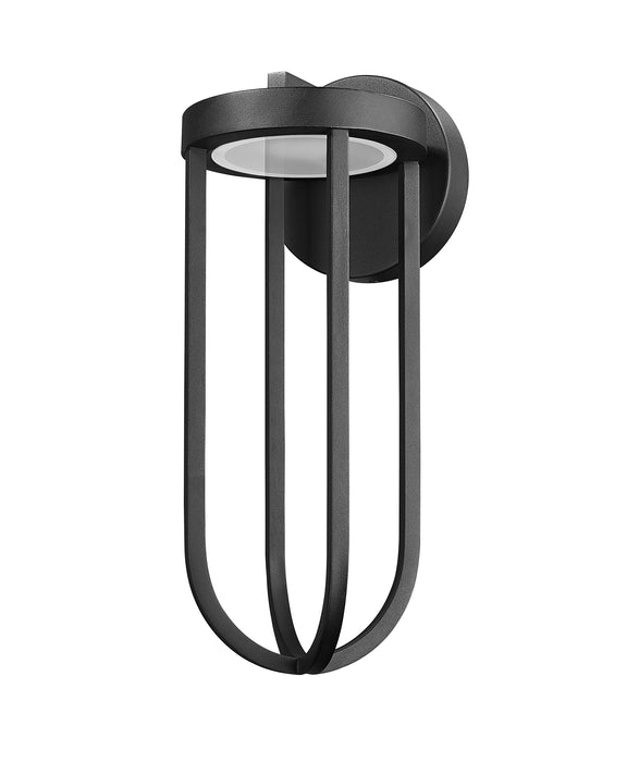 Outdoor Wall Light Z-Lite 5005M-BK-LED Sand Black Leland 1 Light Outdoor Wall Light Z-Lite