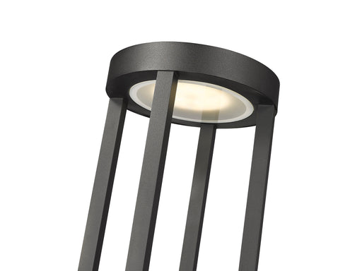 Outdoor Post Mounted Fixture Z-Lite 5005PHB-5009P120-BK Sand Black Leland 1 Light Outdoor Post Mounted Fixture Z-Lite