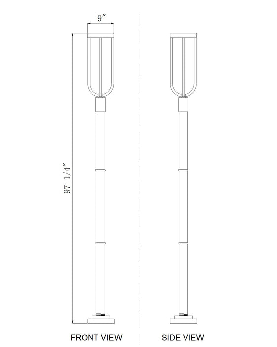 Outdoor Post Mounted Fixture Z-Lite 5005PHB-5012P-BK-LED Sand Black Leland 1 Light Outdoor Post Mounted Fixture Z-Lite
