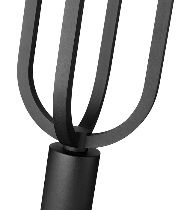 Outdoor Post Mounted Fixture Z-Lite 5005PHB-519P-BK-LED Sand Black Leland 1 Light Outdoor Post Mounted Fixture Z-Lite