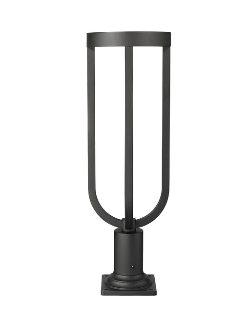 Outdoor Pier Mounted Fixture Z-Lite 5005PHB-533PM-BK-LED Sand Black Leland 1 Light Outdoor Pier Mounted Fixture Z-Lite