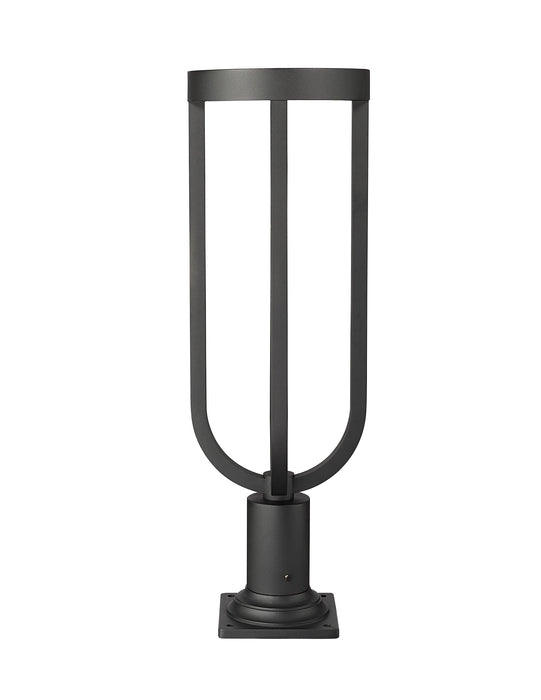 Outdoor Pier Mounted Fixture Z-Lite 5005PHB-533PM-BK-LED Sand Black Leland 1 Light Outdoor Pier Mounted Fixture Z-Lite