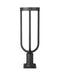 Outdoor Pier Mounted Fixture Z-Lite 5005PHB-533PM-BK-LED Sand Black Leland 1 Light Outdoor Pier Mounted Fixture Z-Lite
