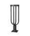 Outdoor Pier Mounted Fixture Z-Lite 5005PHB-533PM-BK-LED Sand Black Leland 1 Light Outdoor Pier Mounted Fixture Z-Lite