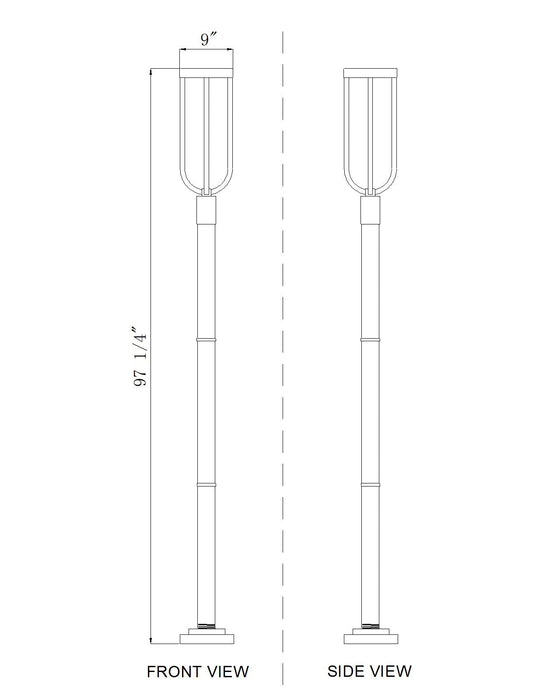 Outdoor Post Mounted Fixture Z-Lite 5005PHB-567P-BK-LED Sand Black Leland 1 Light Outdoor Post Mounted Fixture Z-Lite