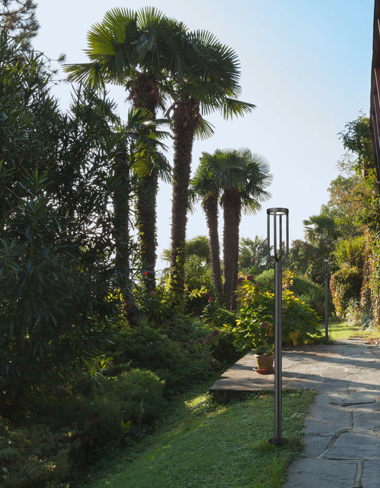 Outdoor Post Mounted Fixture Z-Lite 5005PHB-567P-BK-LED Sand Black Leland 1 Light Outdoor Post Mounted Fixture Z-Lite