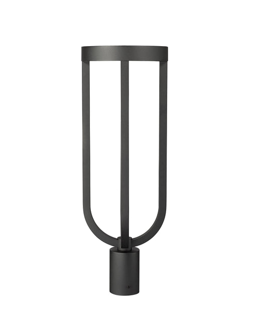 Outdoor Post Mount Fixture Z-Lite 5005PHB-BK-LED Sand Black Leland 1 Light Outdoor Post Mount Fixture Z-Lite