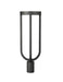Outdoor Post Mount Fixture Z-Lite 5005PHB-BK-LED Sand Black Leland 1 Light Outdoor Post Mount Fixture Z-Lite
