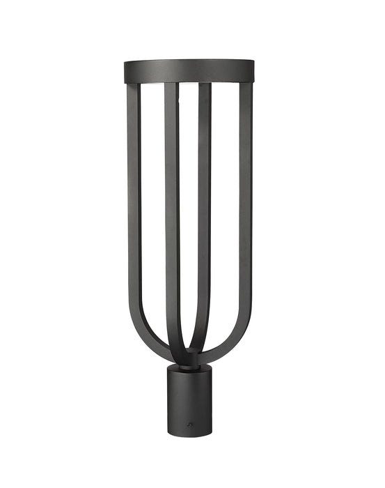 Outdoor Post Mount Fixture Z-Lite 5005PHB-BK-LED Sand Black Leland 1 Light Outdoor Post Mount Fixture Z-Lite