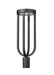 Outdoor Post Mount Fixture Z-Lite 5005PHB-BK-LED Sand Black Leland 1 Light Outdoor Post Mount Fixture Z-Lite