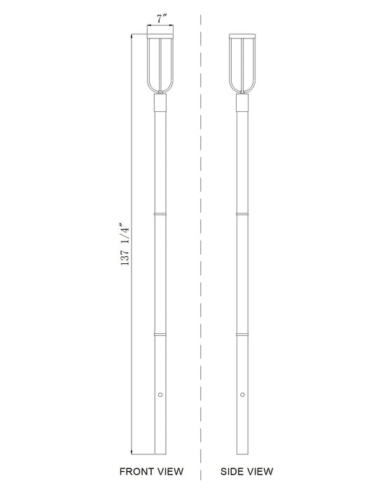 Outdoor Post Mounted Fixture Z-Lite 5005PHM-5009P120-BK Sand Black Leland 1 Light Outdoor Post Mounted Fixture Z-Lite