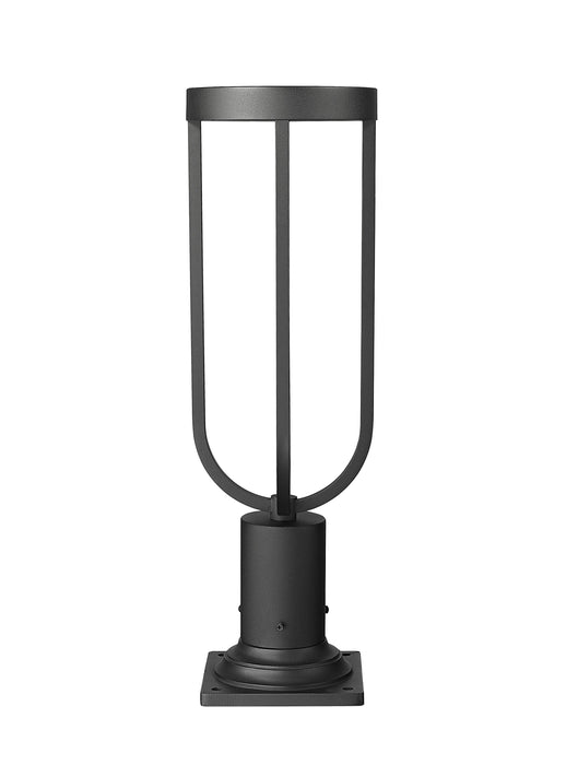 Outdoor Pier Mounted Fixture Z-Lite 5005PHM-533PM-BK-LED Sand Black Leland 1 Light Outdoor Pier Mounted Fixture Z-Lite