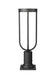 Outdoor Pier Mounted Fixture Z-Lite 5005PHM-533PM-BK-LED Sand Black Leland 1 Light Outdoor Pier Mounted Fixture Z-Lite