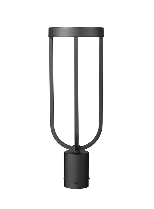Outdoor Post Mount Fixture Z-Lite 5005PHM-BK-LED Sand Black Leland 1 Light Outdoor Post Mount Fixture Z-Lite
