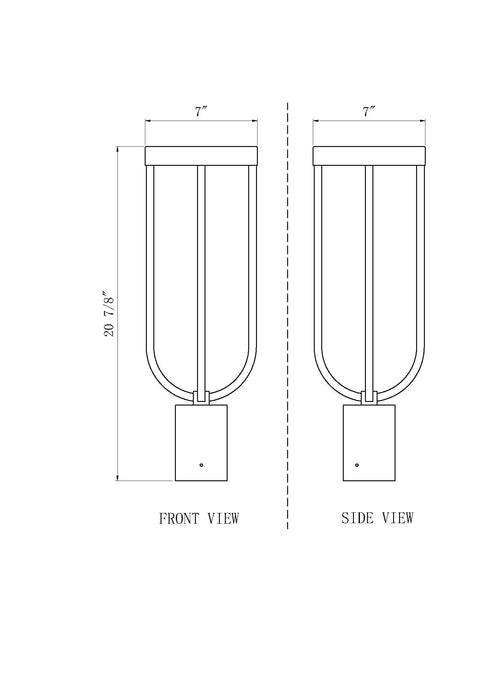 Outdoor Post Mount Fixture Z-Lite 5005PHM-BK-LED Sand Black Leland 1 Light Outdoor Post Mount Fixture Z-Lite