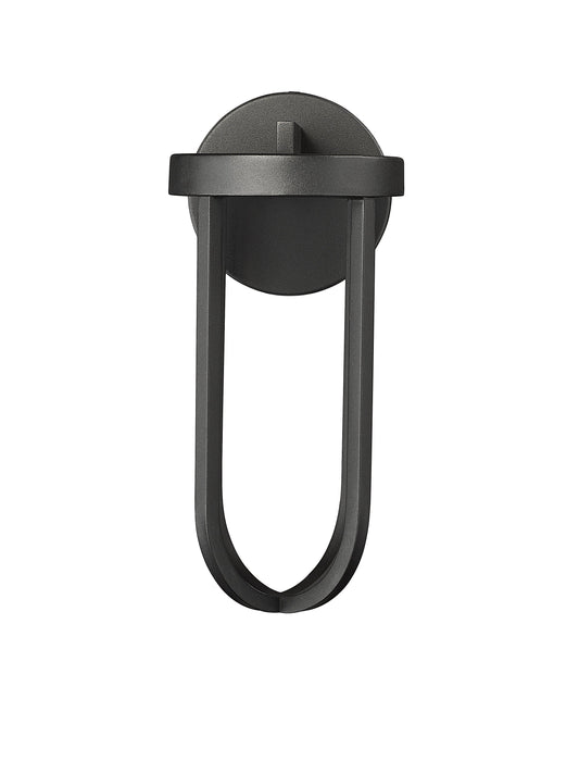 Outdoor Wall Light Z-Lite 5005S-BK-LED Sand Black Leland 1 Light Outdoor Wall Light Z-Lite
