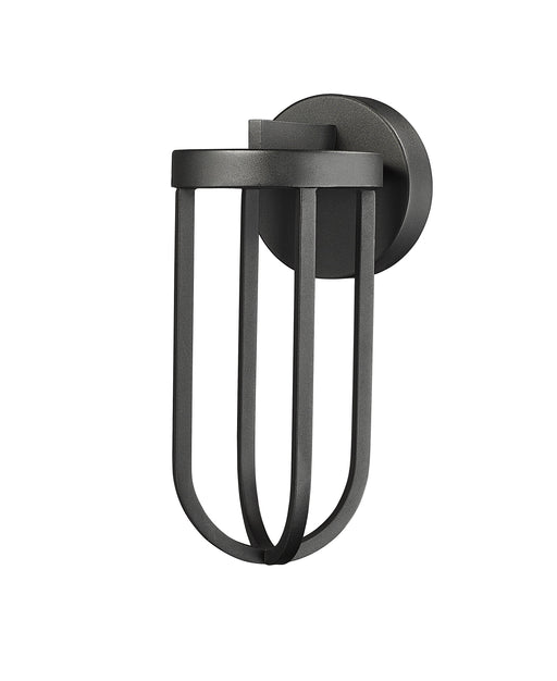 Outdoor Wall Light Z-Lite 5005S-BK-LED Sand Black Leland 1 Light Outdoor Wall Light Z-Lite
