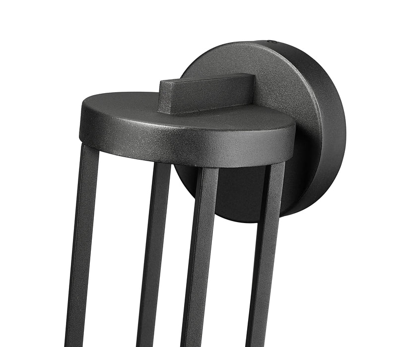 Outdoor Wall Light Z-Lite 5005S-BK-LED Sand Black Leland 1 Light Outdoor Wall Light Z-Lite