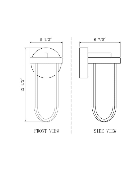 Outdoor Wall Light Z-Lite 5005S-BK-LED Sand Black Leland 1 Light Outdoor Wall Light Z-Lite