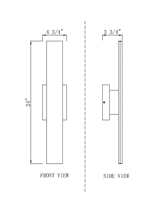 Outdoor Wall Light Z-Lite 5006-24BK-LED Sand Black Stylet 2 Light Outdoor Wall Light Z-Lite