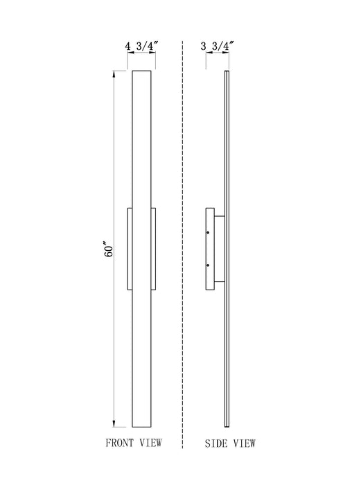 Outdoor Wall Light Z-Lite 5006-60BK-LED Sand Black Stylet 4 Light Outdoor Wall Light Z-Lite