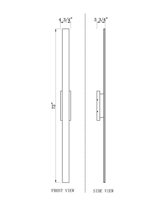 Outdoor Wall Light Z-Lite 5006-72BK-LED Sand Black Stylet 4 Light Outdoor Wall Light Z-Lite