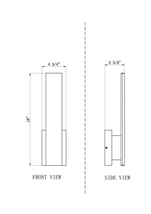 Outdoor Wall Light Z-Lite 5007-18BK-LED Sand Black Stylet 2 Light Outdoor Wall Light Z-Lite