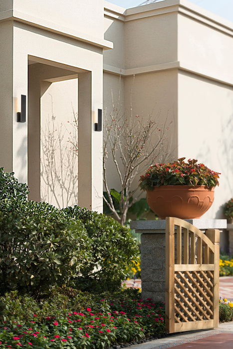 Outdoor Wall Light Z-Lite 5007-18BK-LED Sand Black Stylet 2 Light Outdoor Wall Light Z-Lite