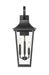 Outdoor Wall Light Z-Lite 5008B-BK Black Gannon 3 Light Outdoor Wall Light Z-Lite