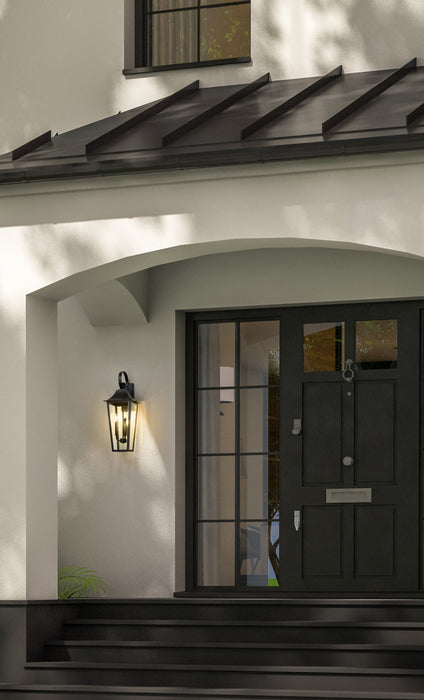 Outdoor Wall Light Z-Lite 5008B-BK Black Gannon 3 Light Outdoor Wall Light Z-Lite