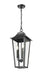 Outdoor Chain Mount Ceiling Fixture Z-Lite 5008CHB-BK Black Gannon 3 Light Outdoor Chain Mount Ceiling Fixture Z-Lite