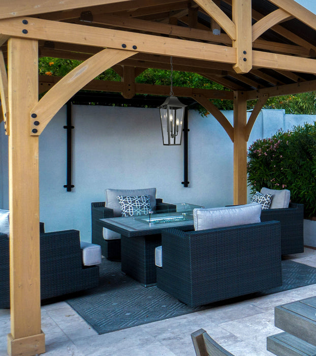 Outdoor Chain Mount Ceiling Fixture Z-Lite 5008CHB-BK Black Gannon 3 Light Outdoor Chain Mount Ceiling Fixture Z-Lite