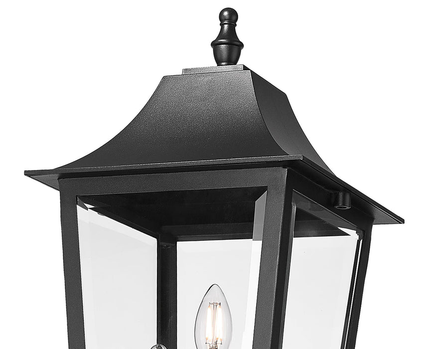 Outdoor Post Mounted Fixture Z-Lite 5008PHBR-5011P-BK Black Gannon 3 Light Outdoor Post Mounted Fixture Z-Lite