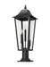 Outdoor Pier Mounted Fixture Z-Lite 5008PHBR-533PM-BK Black Gannon 3 Light Outdoor Pier Mounted Fixture Z-Lite