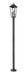 Outdoor Post Mounted Fixture Z-Lite 5008PHBR-567P-BK Black Gannon 3 Light Outdoor Post Mount Fixture Z-Lite