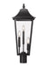 Outdoor Post Mount Fixture Z-Lite 5008PHBR-BK Black Gannon 3 Light Outdoor Post Mount Fixture Z-Lite