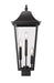 Outdoor Post Mount Fixture Z-Lite 5008PHBS-BK Black Gannon 3 Light Outdoor Post Mount Fixture Z-Lite