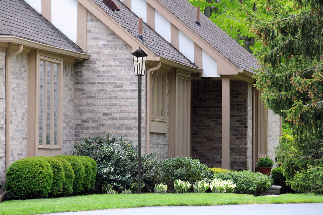 Outdoor Post Mounted Fixture Z-Lite 5008PHXLR-5009P120-B Black Gannon 3 Light Outdoor Post Mount Fixture Z-Lite