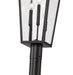 Outdoor Post Mounted Fixture Z-Lite 5008PHXLR-5009P96-BK Black Gannon 3 Light Outdoor Post Mount Fixture Z-Lite