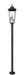 Outdoor Post Mounted Fixture Z-Lite 5008PHXLR-5012P-BK Black Gannon 3 Light Outdoor Post Mount Fixture Z-Lite