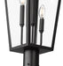 Outdoor Post Mounted Fixture Z-Lite 5008PHXLR-5012P-BK Black Gannon 3 Light Outdoor Post Mount Fixture Z-Lite