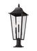Outdoor Pier Mounted Fixture Z-Lite 5008PHXLR-533PM-BK Black Gannon 3 Light Outdoor Pier Mounted Fixture Z-Lite