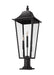 Outdoor Pier Mounted Fixture Z-Lite 5008PHXLR-533PM-BK Black Gannon 3 Light Outdoor Pier Mounted Fixture Z-Lite