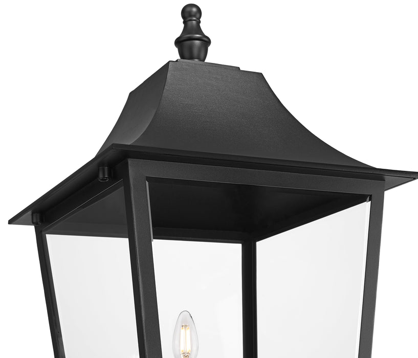 Outdoor Post Mounted Fixture Z-Lite 5008PHXLR-564P-BK Black Gannon 3 Light Outdoor Post Mounted Fixture Z-Lite
