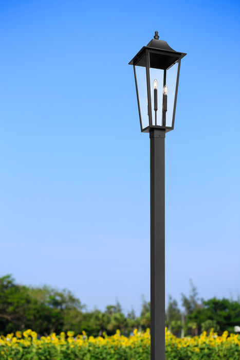 Outdoor Post Mounted Fixture Z-Lite 5008PHXLS-536P-BK Black Gannon 3 Light Outdoor Post Mounted Fixture Z-Lite