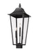 Outdoor Post Mount Fixture Z-Lite 5008PHXLS-BK Black Gannon 3 Light Outdoor Post Mount Fixture Z-Lite