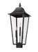 Outdoor Post Mount Fixture Z-Lite 5008PHXLS-BK Black Gannon 3 Light Outdoor Post Mount Fixture Z-Lite