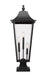 Outdoor Pier Mounted Fixture Z-Lite 5008PHXLS-SQPM-BK Black Gannon 3 Light Outdoor Pier Mounted Fixture Z-Lite