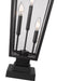 Outdoor Pier Mounted Fixture Z-Lite 5008PHXLS-SQPM-BK Black Gannon 3 Light Outdoor Pier Mounted Fixture Z-Lite