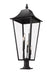Outdoor Pier Mounted Fixture Z-Lite 5008PHXXLR-533PM-BK Black Gannon 5 Light Outdoor Pier Mounted Fixture Z-Lite